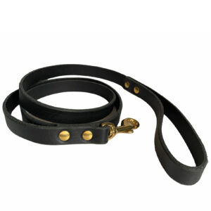 MIDDLE BLACK ELEGANCE Guinzaglio - cuoio taglia 10-50 kg+ 1.45 mt
